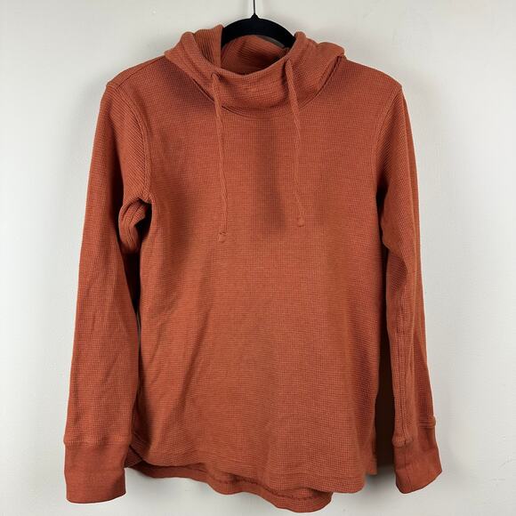 Duluth Trading Co Tops - Duluth TradingCo Waffle Knit Thermal Pullover Hoodie Womens Small Outdoor Hiking